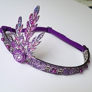 Womens 1920s Headband Flapper Rhinestones Purple Cosplay Vintage Style tiara